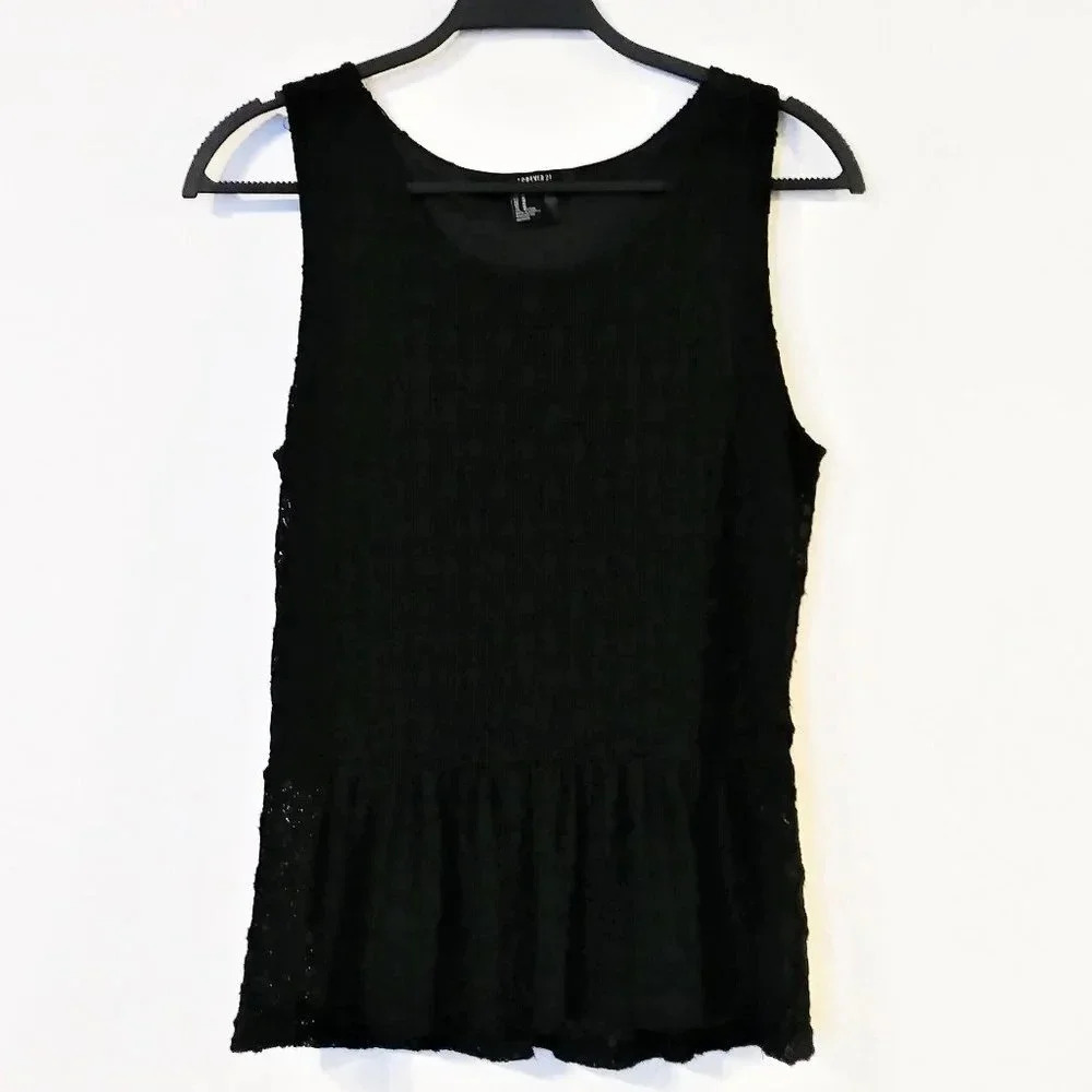 Forever 21 Black Lave Sleeveless‎ Tank